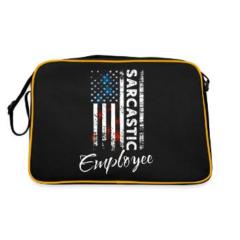 Sarcastic Employee - Retro Bag - black/gold - Back