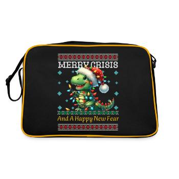 Joyeuse Crise Weihnachten Dino Noël laid - Sac Retro - noir/or - Dos
