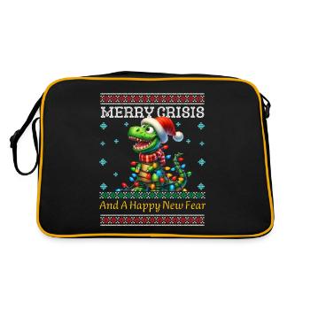 Dino Ugly Noël Joyeux Crise Vacances - Sac Retro - noir/or - Dos