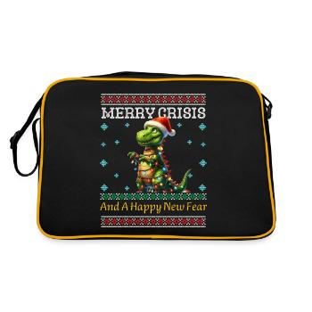 Joyeuse Crise Weihnachten Dino Noël laid - Sac Retro - noir/or - Dos