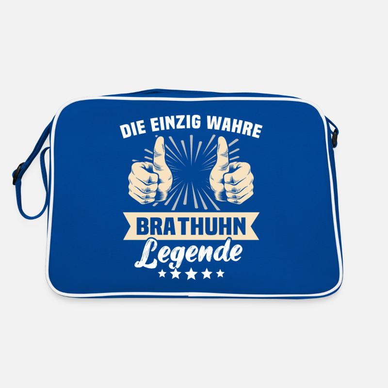 Brathuhn Sprüche Retro Tasche