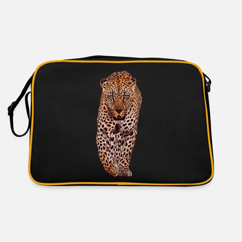 leopard animal design graphic Retro Tasche