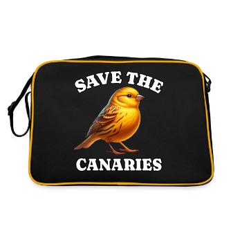 Kanarienvogel Save Canary - Retro Bag - black/gold - Back