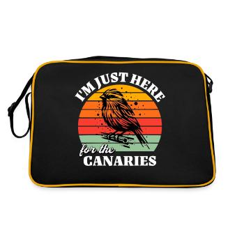 Dictons canaris amusants - Sac Retro - noir/or - Dos