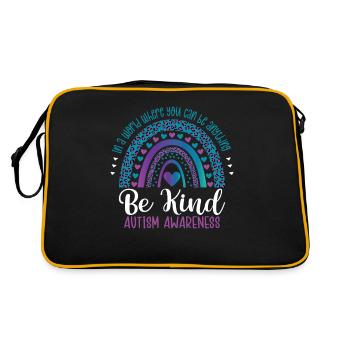 Journée de sensibilisation à l’autisme Cadeau autiste - Sac Retro - noir/or - Dos