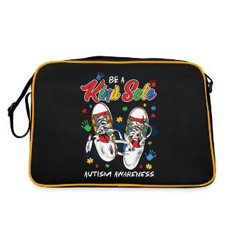 Journée de sensibilisation à l’autisme Cadeau autiste - Sac Retro - noir/or - Dos