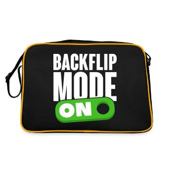 Backflip Salto Acrobatics Parkour Gymnastics Gift - Retro Bag - black/gold - Back
