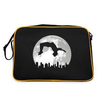 Backflip Salto Acrobatics Parkour Gymnastics Gift - Retro Bag - black/gold - Back