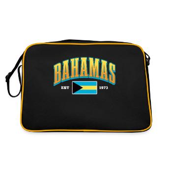 Bahamas Île des Caraïbes Cadeau d’été de l’Atlantique - Sac Retro - noir/or - Dos