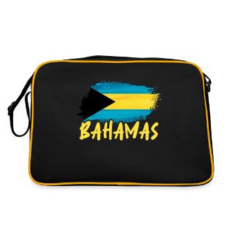 Bahamas Île des Caraïbes Cadeau d’été de l’Atlantique - Sac Retro - noir/or - Dos