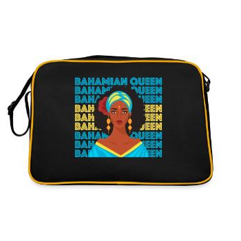 Bahamas Île des Caraïbes Cadeau d’été de l’Atlantique - Sac Retro - noir/or - Dos