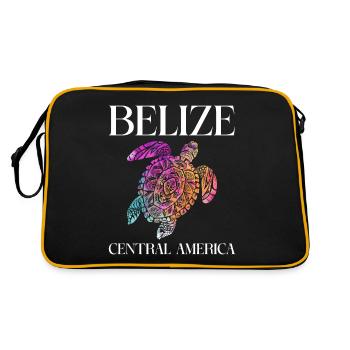 Belize Latino Belizean Belizean Maya Cadeau - Sac Retro - noir/or - Dos