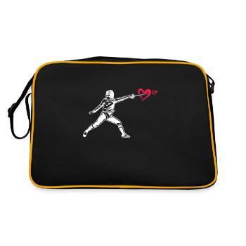 Fencing Sword Sabre Epee Fencing Gift - Retro Bag - black/gold - Back