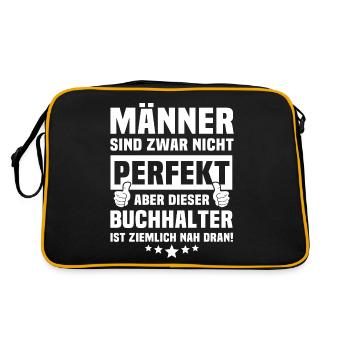 Buchhalter - Retro Tasche - Schwarz/Gold - Hinten