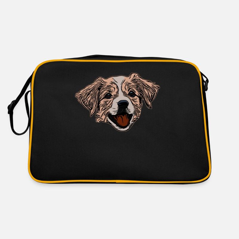 Visage de chien Conception graphique Animal de compagnie Sac Retro