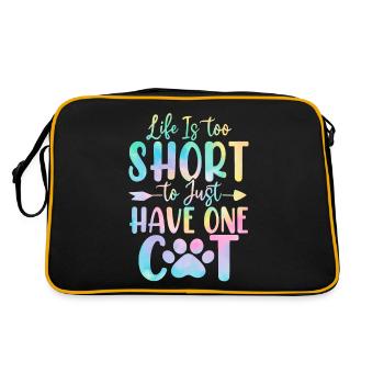 La vie est trop courte pour n’avoir qu’un seul chat Tie Dye - Sac Retro - noir/or - Dos