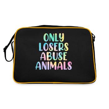 Only Losers Abuse Animals Tie Dye Shelter - Retro Bag - black/gold - Back