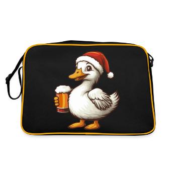 Goose Christmas Beer Funny - Retro Bag - black/gold - Back