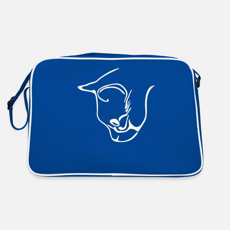 cat face graphic design Retro Tasche
