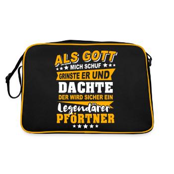 Gatekeeper sayings - Retro Bag - black/gold - Back