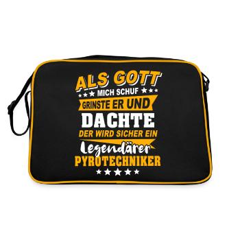 Pyrotechnician Sayings - Retro Bag - black/gold - Back