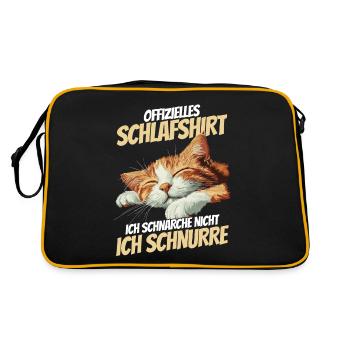 l Official Sleep Shirt - Kitten Slumbers - Retro Bag - black/gold - Back