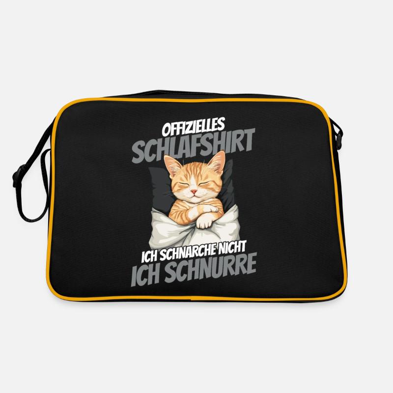 Chemise de nuit officielle - Chat mignon dans la couverture Sac Retro