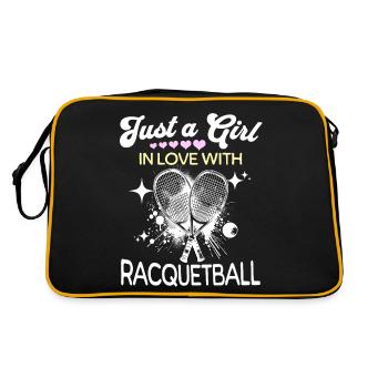 Racquetball Girl - Retro Bag - black/gold - Back