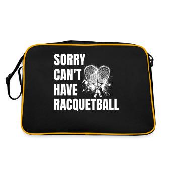 Funny Racquetball Saying - Retro Bag - black/gold - Back