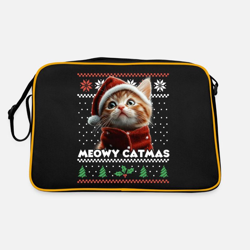 Le look de Noël assorti de Meowy Catma avec chaton Sac Retro
