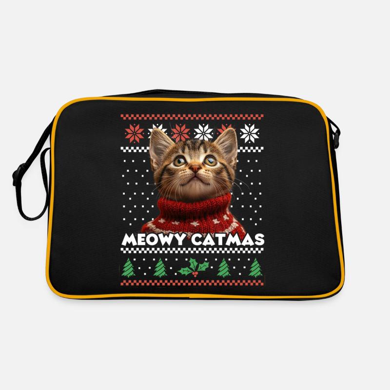 Meowy Catmas Noël Look assorti - Écharpe rouge Sac Retro