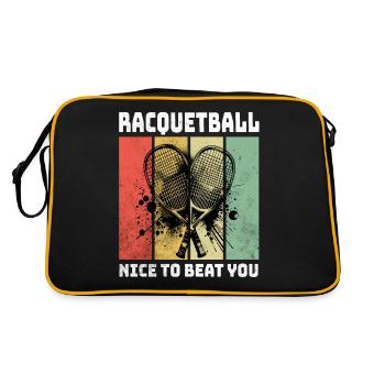 Racquetball Sayings - Retro Bag - black/gold - Back