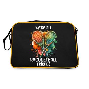 Racquetball Sayings - Retro Bag - black/gold - Back