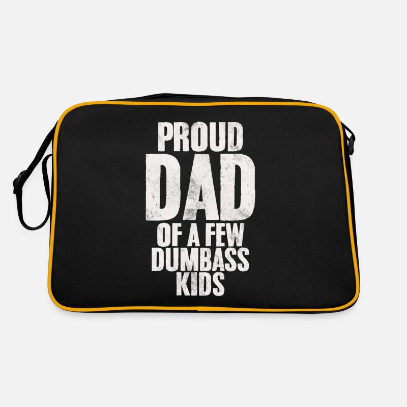 Stolzer Vater Von Ein Paar Dummen Kindern Lustig Dumm Dumm Retro Tasche