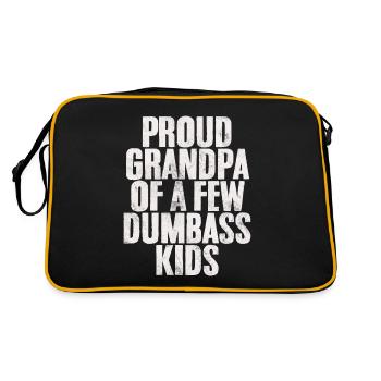 Fier grand-père de quelques enfants stupides Grand-père drôle - Sac Retro - noir/or - Dos