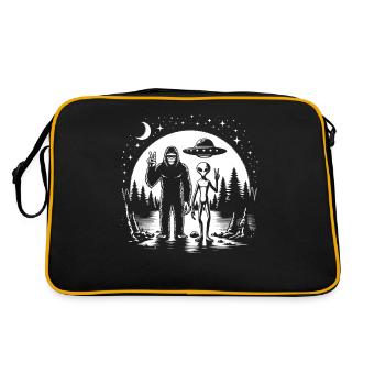 OVNI extraterrestre Galaxie extraterrestre Geschnek - Sac Retro - noir/or - Dos
