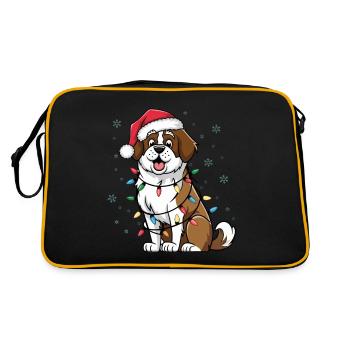 Saint Bernard Noël Lumières Noël Chiens Cadeaux - Sac Retro - noir/or - Dos