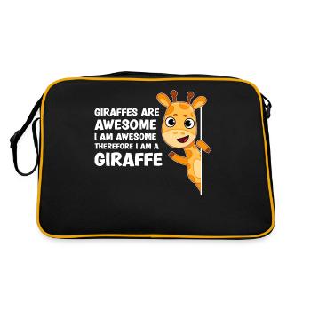 Les girafes sont géniales Je suis génial Amoureux des girafes - Sac Retro - noir/or - Dos