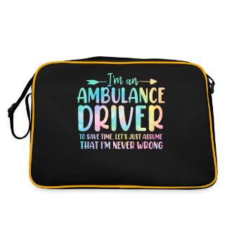 Chauffeur d’ambulance Tie Dye First Aid EMS Emergency - Sac Retro - noir/or - Dos
