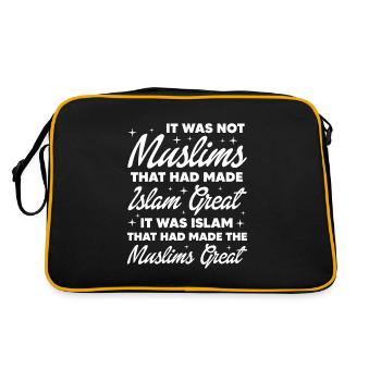 Musulman Islam Allah Ramadan Kareem Cadeau - Sac Retro - noir/or - Dos