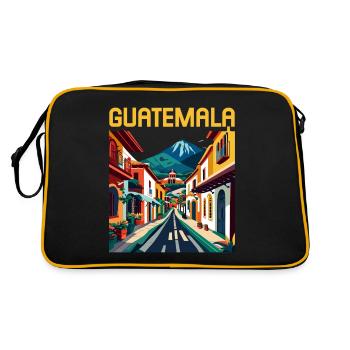 Guatemala Antigua-Barbuda Île des Caraïbes Cadeau - Sac Retro - noir/or - Dos