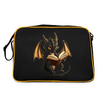 Black Dragon – Mysticism for Book Lovers - Retro Bag - black/gold - Back