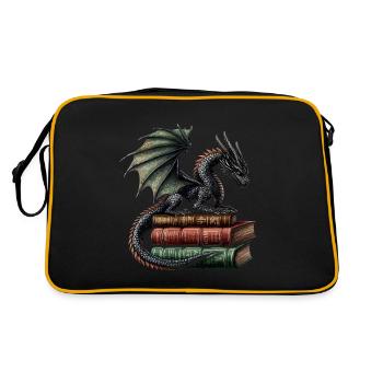 Black Dragon – Ancient Books for Fantasy Fans - Retro Bag - black/gold - Back