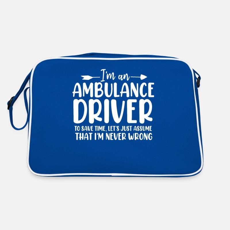 Funny Ambulance Driver First Responder EMS Retro Bag