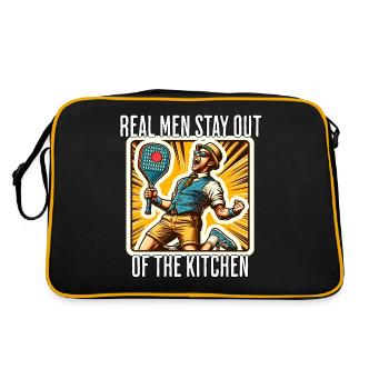 Funny Paddleball Saying - Retro Bag - black/gold - Back