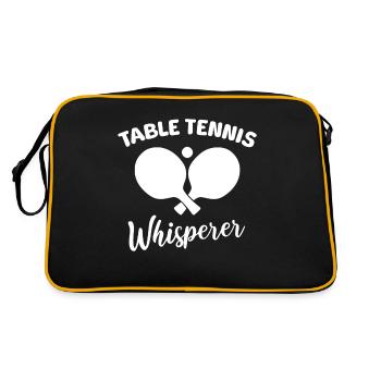 Table Tennis Flüsterer - Retro Tasche - Schwarz/Gold - Hinten