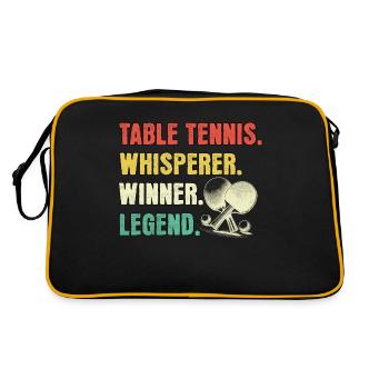 Table Tennis Whisperer Table Tennis Legend - Retro Bag - black/gold - Back
