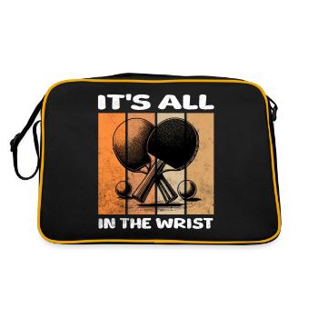 Table Tennis - Retro Tasche - Schwarz/Gold - Hinten