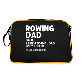 Aviron Papa Skiff Rameur Steersman Course de bateaux - Sac Retro - noir/or - Dos