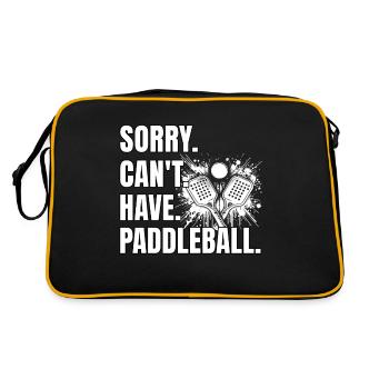 Funny Paddleball Saying - Retro Bag - black/gold - Back